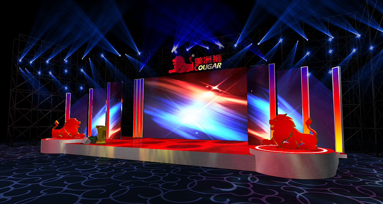 2016美洲獅新品發(fā)布會(huì)舞臺(tái)設(shè)計(jì)